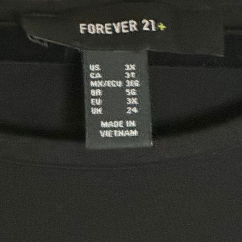 Forever 21 T-Shirt Dress Women 3X Black Lace Up Goth Flowy 90s Midi Witchy Plus - Picture 7 of 8